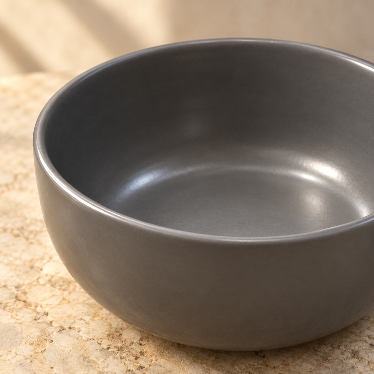 Grey Round Bowl — detail view