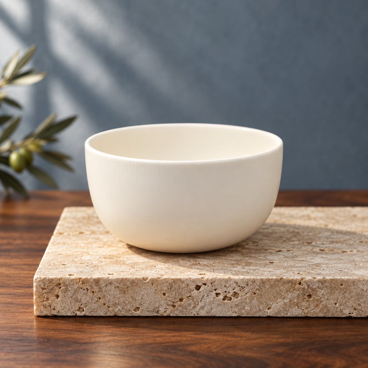 Ivory Round Bowl — campaign photograph