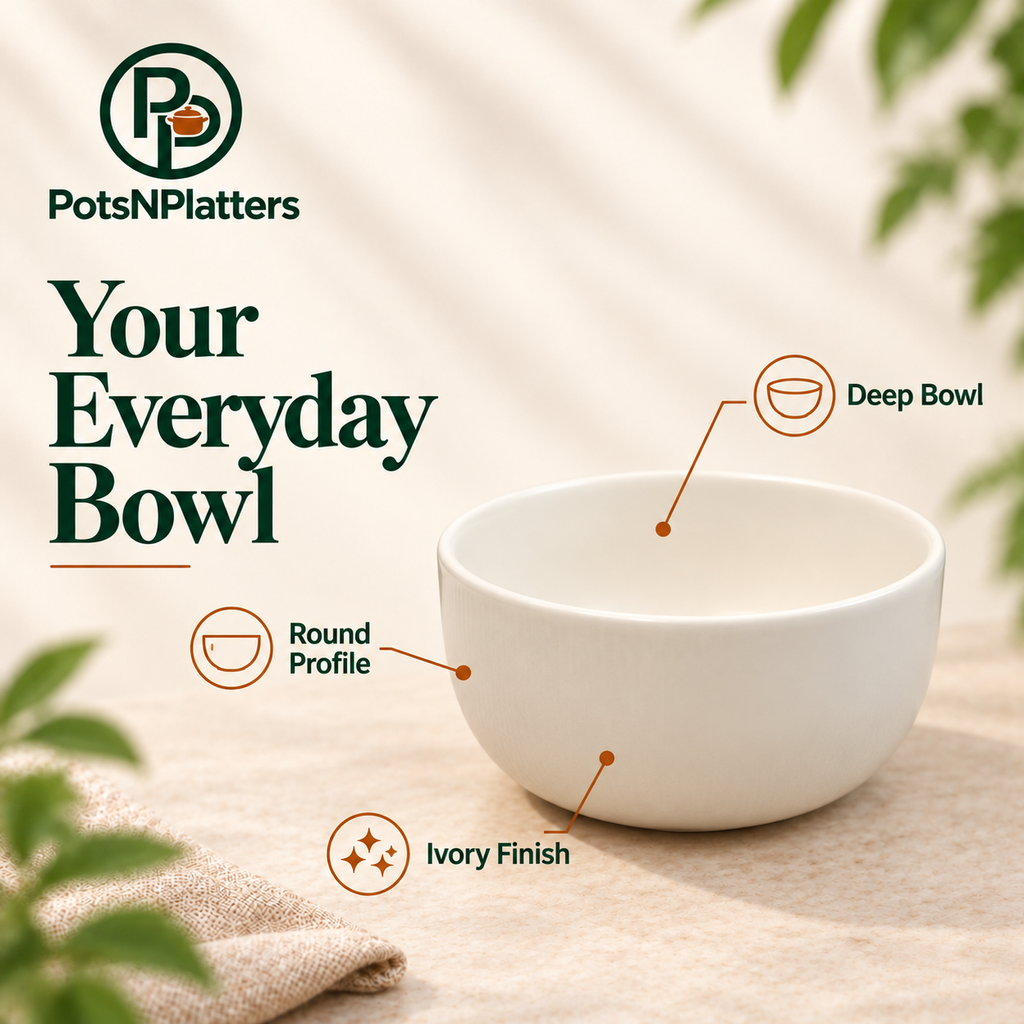 Ivory Round Bowl — feature overview