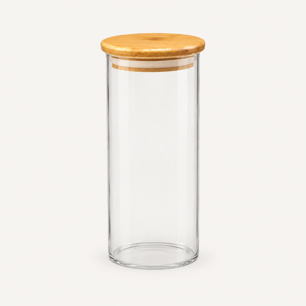 Large Glass Storage Jar with Wooden Lid – 1300ml