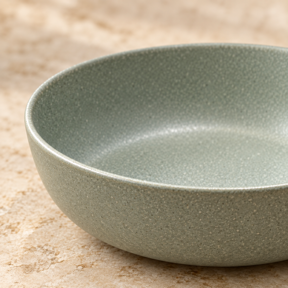 Sage Speckled Bowl — detail view