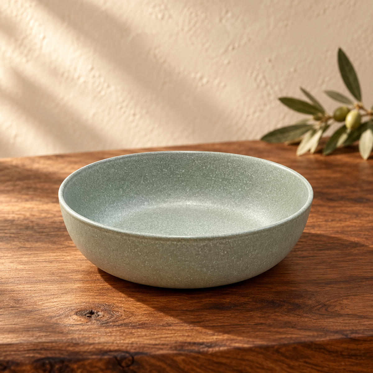 Sage Speckled Bowl — campaign photograph